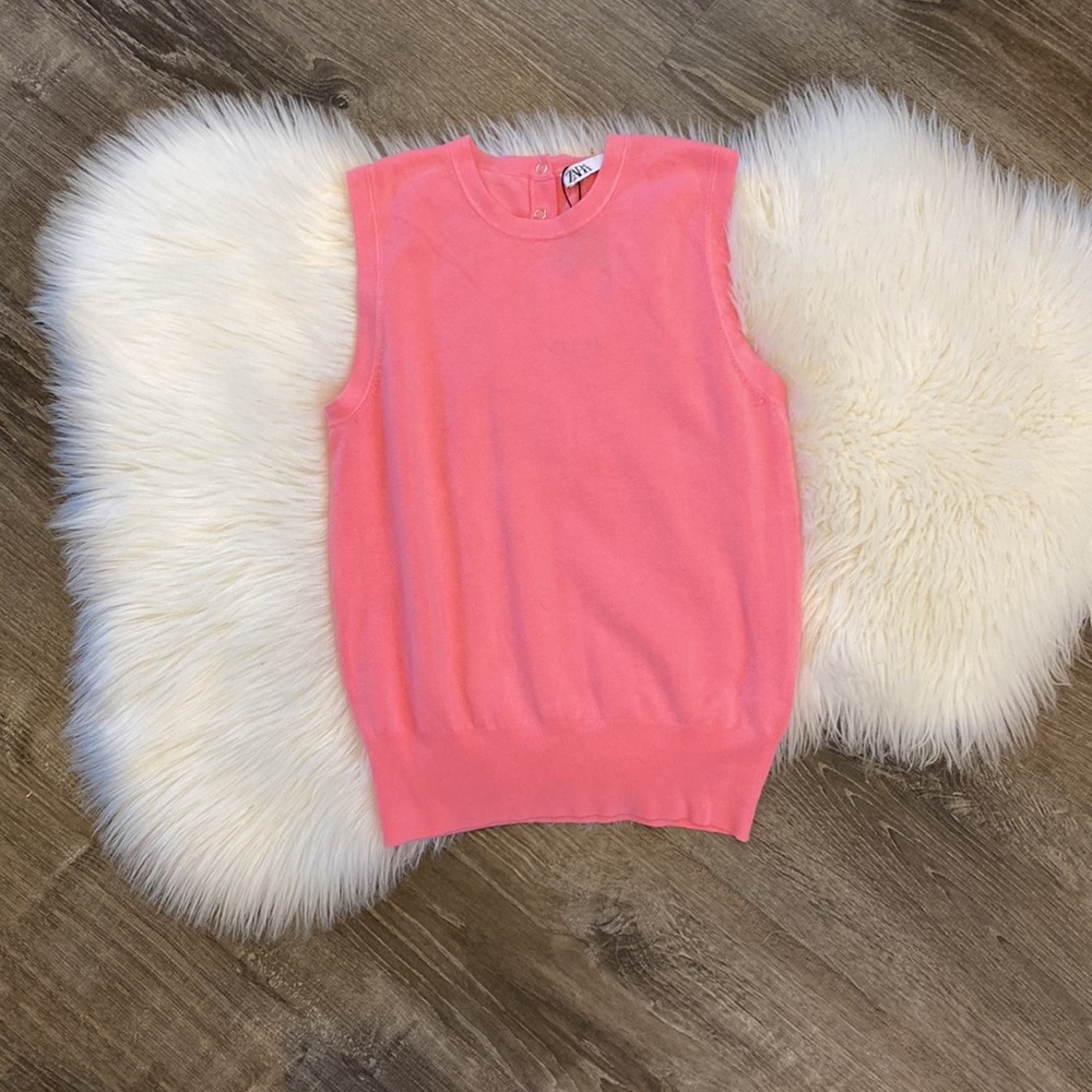 BRAND NEW pink sleeveless ZARA top